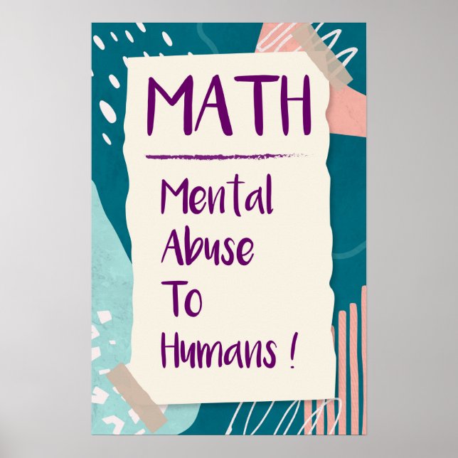 Mental Abuse to Humans Poster (Front)