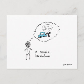mental breakdown postcard