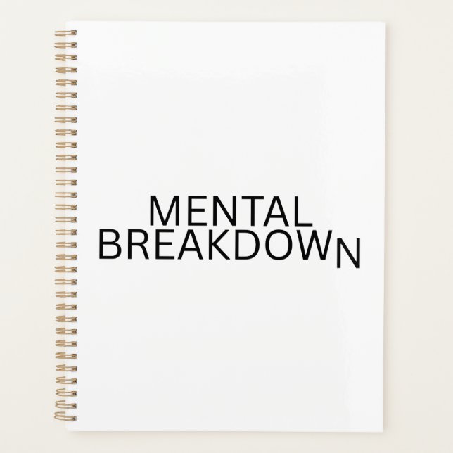 Mental Breakdown Productivity Strategy Planner (Front)