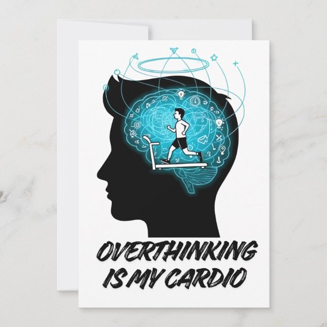 Mental Fitness Art – Train Your Mind Concept Invitation (Front)