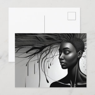 Mental health  abstract art postcard
