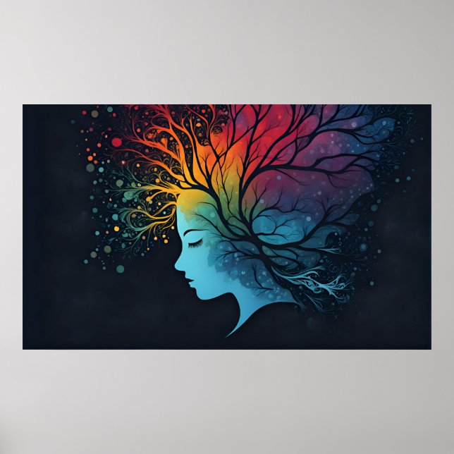 Mental health abstract art poster (Front)