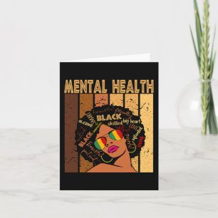Mental Health Afro African American Black History Card