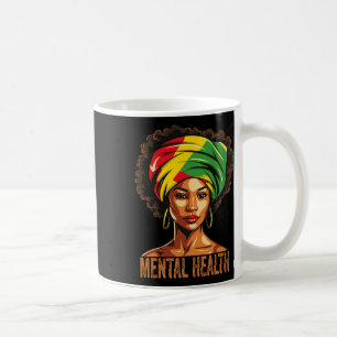 Mental Health Afro African American Black History Coffee Mug