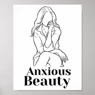 Mental Health, Anxiety, Aware, Accept, Beauty, Art Poster