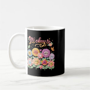 Mental Health Anxiety Be Kind To Your Mind Floral Coffee Mug