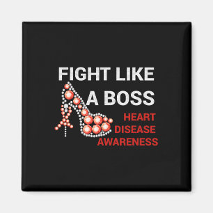 Mental Health Apparel Fight Like A Boss Heart Dise Magnet