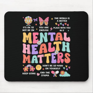 Mental Health Autism Awareness Month Groovy  Mouse Pad