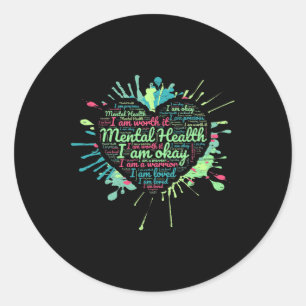 Mental Health Awareness 4 Classic Round Sticker