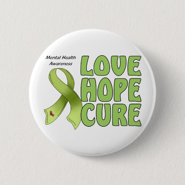 Mental Health Awareness 6 Cm Round Badge (Front)