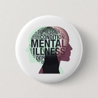 Mental health awareness 6 cm round badge