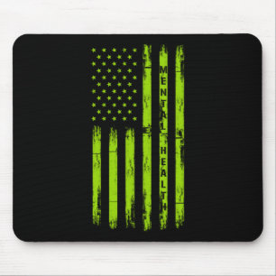 Mental Health Awareness American Flag Military Sup Mouse Pad