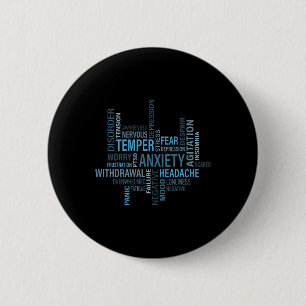 Mental Health Awareness Anxiety Depression Disorde 6 Cm Round Badge