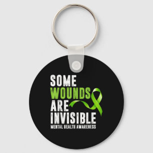 Mental Health Awareness Apparel - Some Wounds Are  Key Ring