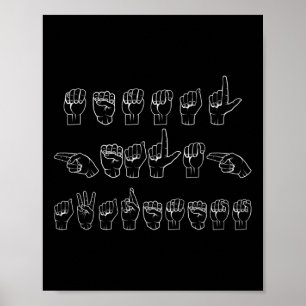 Mental Health Awareness ASL Sign Language Hands Mu