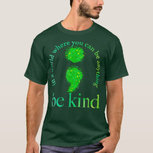 Mental Health Awareness Be Kind Green Butterfly Se T-Shirt