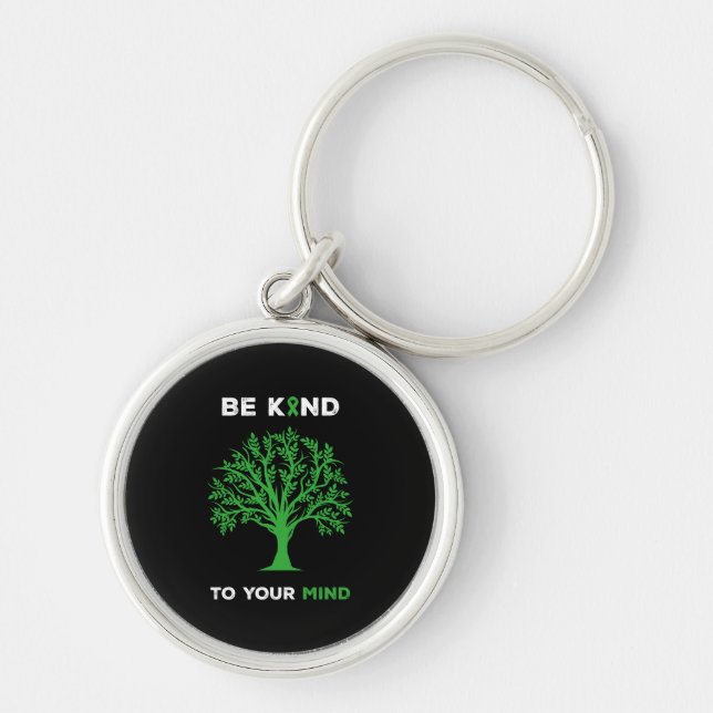 Mental Health Awareness Be Kind To Your Mind Key Ring (Front)