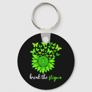 Mental Health Awareness Break The Stigma Butterfly Key Ring