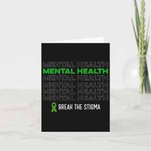 Mental Health Awareness Break The Stigma Ribbon  Card