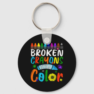 Mental Health Awareness Broken Crayons Still Colou Key Ring
