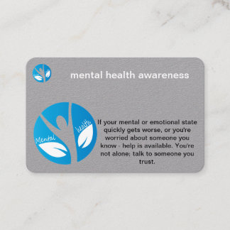 mental health awareness business card
