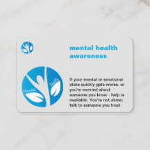 mental health awareness business card