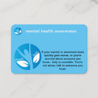 mental health awareness business card
