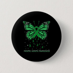Mental Health Awareness Butterfly  6 Cm Round Badge