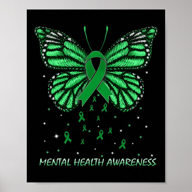 Mental Health Awareness Butterfly  Poster (Front)