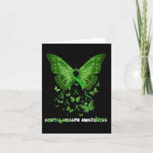 Mental Health Awareness Butterfly Ribbon Reducing Card