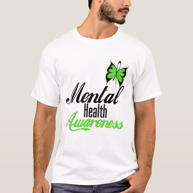 Mental Health Awareness Butterfly T-Shirt (Front)