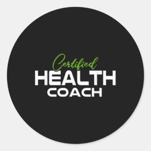 Mental Health Awareness Certified Health Coach Classic Round Sticker