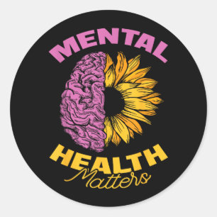 Mental Health Awareness Classic Round Sticker