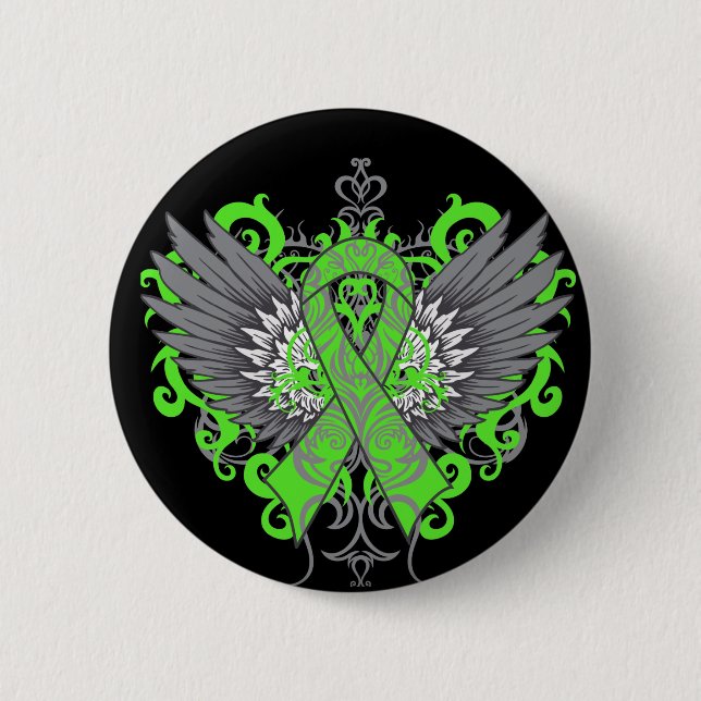 Mental Health Awareness Cool Wings 6 Cm Round Badge (Front)