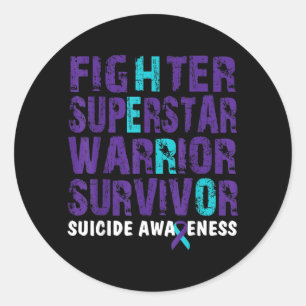 Mental Health Awareness Creative Classic Round Sticker