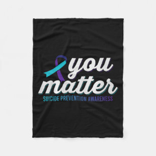 Mental Health Awareness Creative Fleece Blanket
