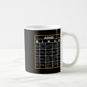 Mental Health Awareness Day Adhd Bingo Fun Gift  Coffee Mug