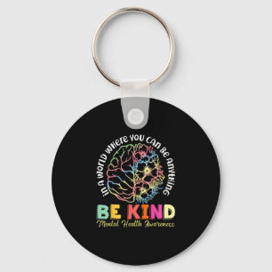 Mental health awareness depression prevention key ring