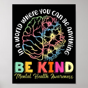 Mental health awareness depression prevention poster