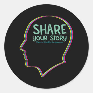 Mental Health Awareness Depression Suicide Prevent Classic Round Sticker