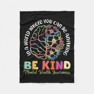 Mental Health Awareness Depression Suicide Prevent Fleece Blanket