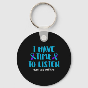 Mental Health Awareness Digital Art Key Ring