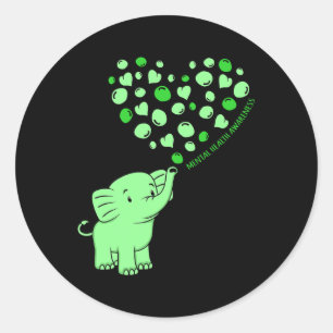 Mental Health Awareness Elephant Hearts Supporter Classic Round Sticker