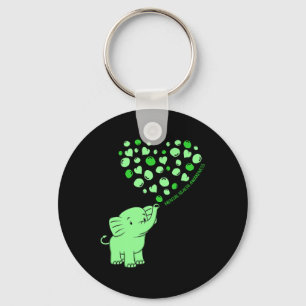 Mental Health Awareness Elephant Hearts Supporter  Key Ring