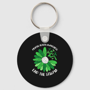 Mental health awareness end the stigma warrior key ring