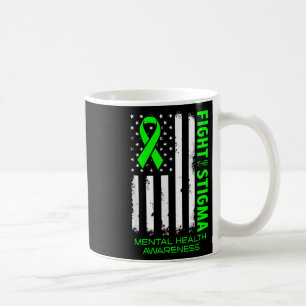 Mental Health Awareness Fight The Stigma Green Us Coffee Mug