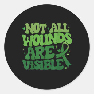 Mental Health Awareness Fight The Stigma Mental He Classic Round Sticker