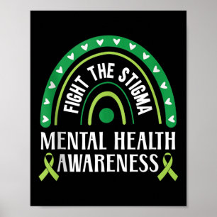 Mental Health Awareness Fight The Stigma Supporter Poster
