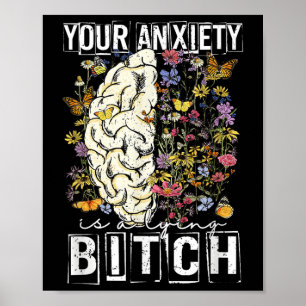 Mental Health Awareness Floral Brain Poster