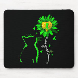 Mental Health Awareness Floral Heart Cat Lover Wom Mouse Pad